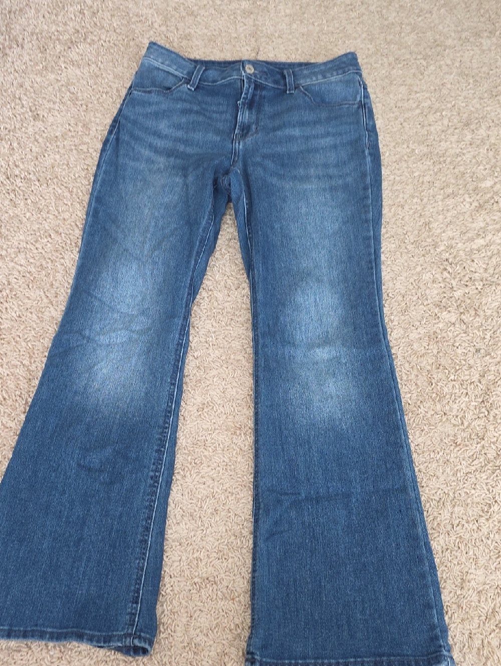 Old Navy Women's Dark Blue Flare Leg Jeans